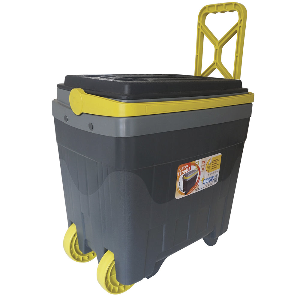CAIXA TÉRMICA 34 LITROS COM RODINHA CAMPING, PESCA, COOLER