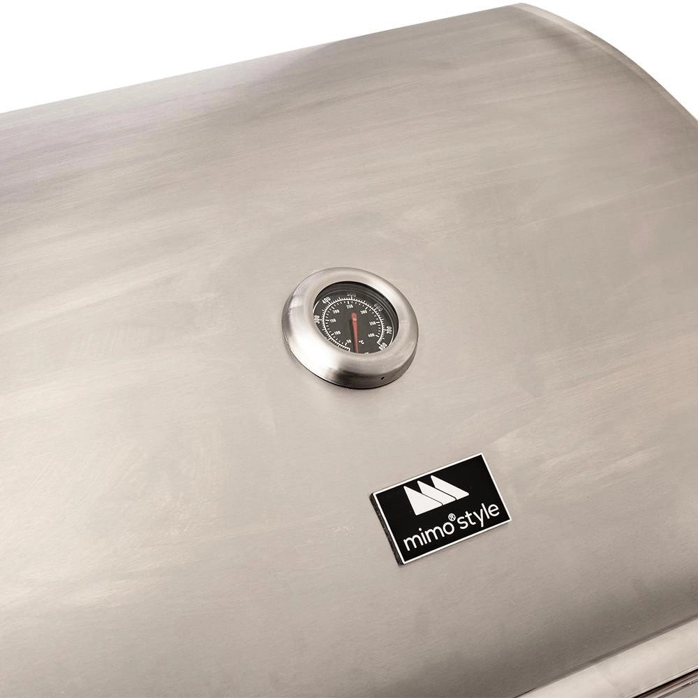Churrasqueira a Gas de Carrinho Gourmet 4 Queimadores com 1 Queimador Lateral Inox Mimo Style