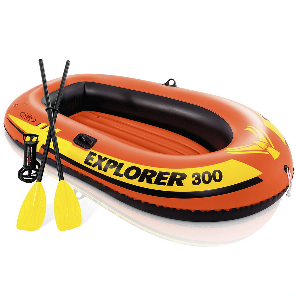 Bote Inflável Explorer 300 Com Remos E Bomba Manual Intex