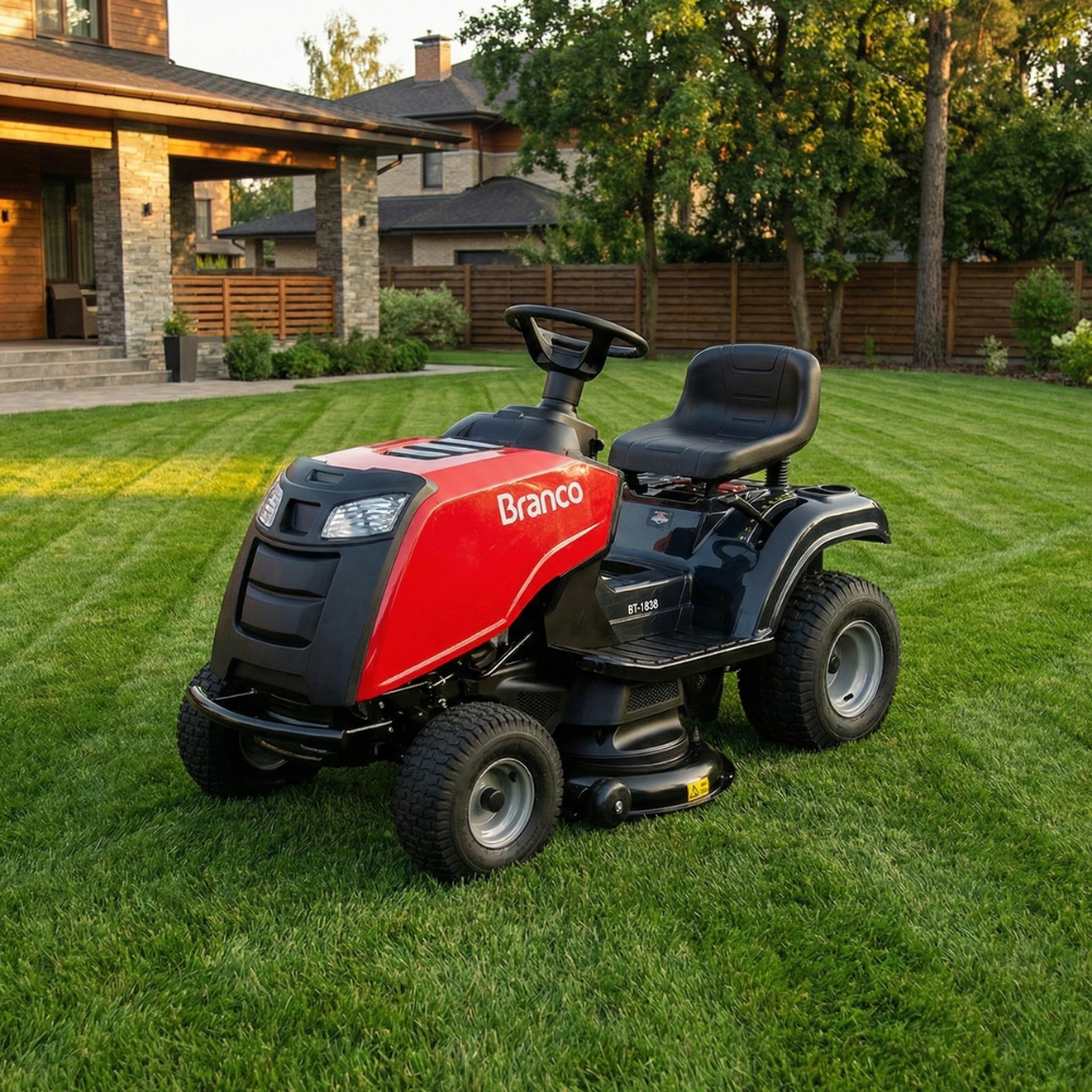 Trator Cortador de Grama a Gasolina 500CC 38Pol BT1838 BRANCO