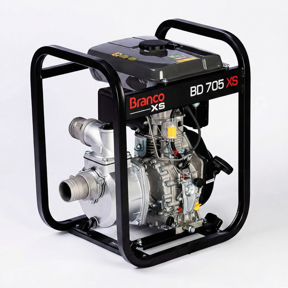 Motobomba Diesel Autoescorvante BD-705 E-XS 3x3 Partida Manual Branco