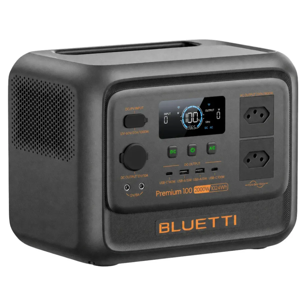 ESTAÇÃO DE ENERGIA GERADOR SOLAR BLUETTI PREMIUM 100 V2 127V 2.000W