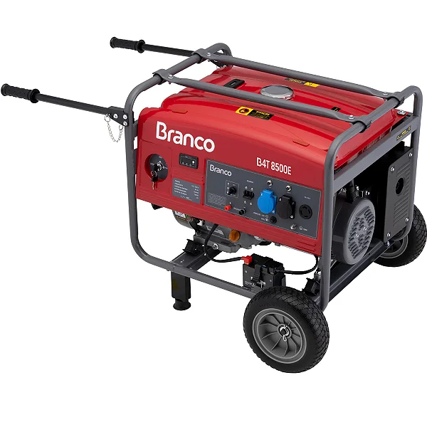 Gerador de Energia à Gasolina Portátil 7.5kva 17HP 110/220V Partida Elétrica B4T-8500E Branco