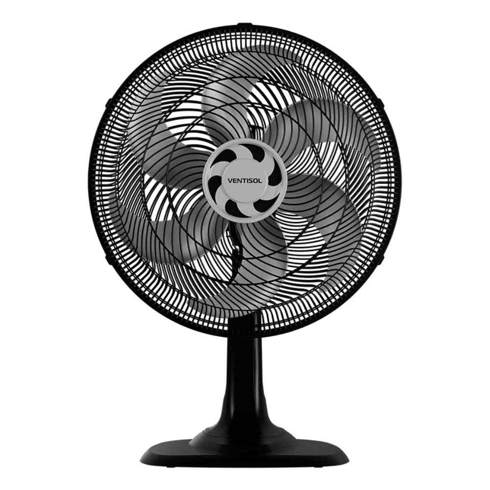 Ventilador de Mesa Ventisol Turbo 6P 40cm Preto 127V