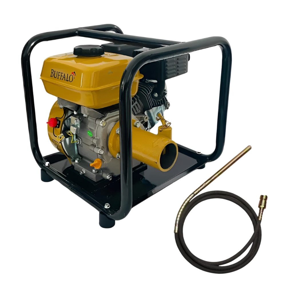 Motovibrador de Concreto a Gasolina Buffalo 6.5CV com Mangote de 5 Metros 32mm V32