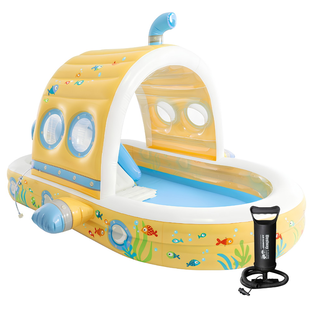 Piscina Infantil Playground Submarino 350L Intex com Bomba de Ar Manual 
