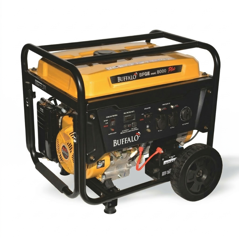 Gerador de Energia À Gasolina Buffalo Bfge 8.000 Plus 8kva Partida Elétrica 110/220v
