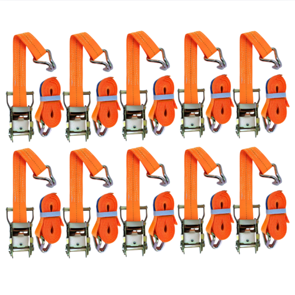 KIT 10 CINTAS COM CATRACA 1,5 TONELADA 9 METROS Poliéster MUKE TOOLS