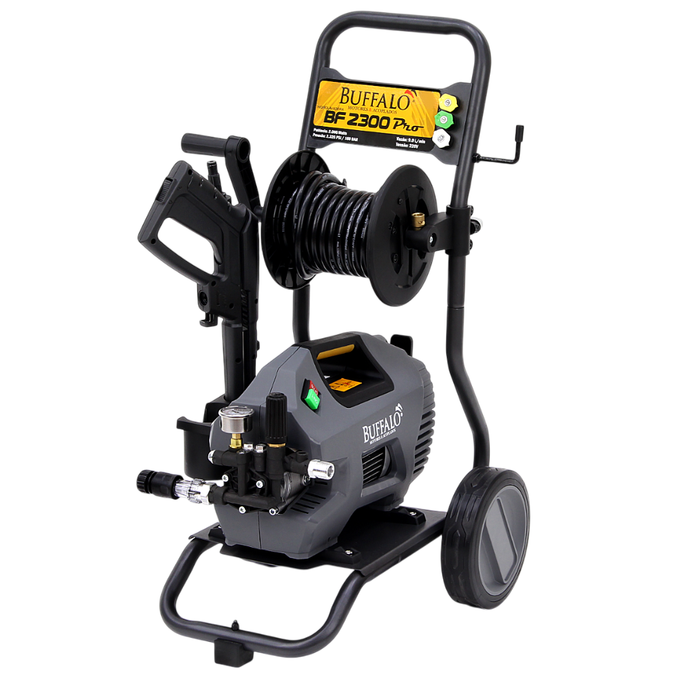 Lavadora de Alta Pressão Profissional Buffalo 2.3HP 2100PSI Motor Indução Stop Total