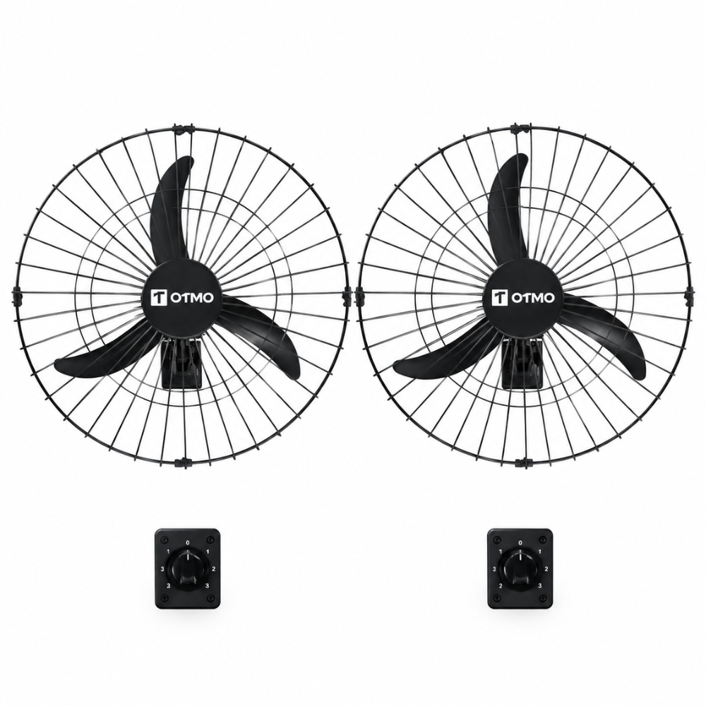 Kit 2 Ventiladores de Parede Turbo Otmo 60cm 147W Bivolt