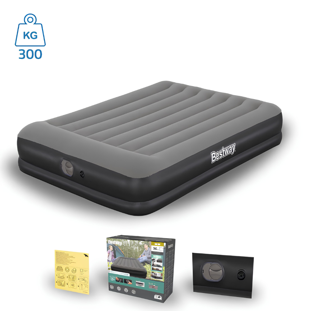 Colchão Inflável Casal Queen Tritech USB c/ Bomba Embutida USB Bestway 