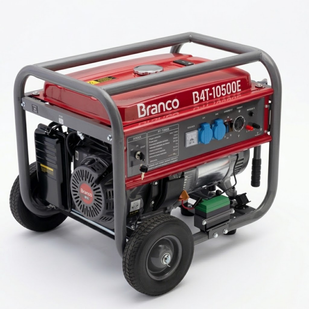 GERADOR A GASOLINA BRANCO B4T-10500E 9,0kVA 16,5CV 3600RPM