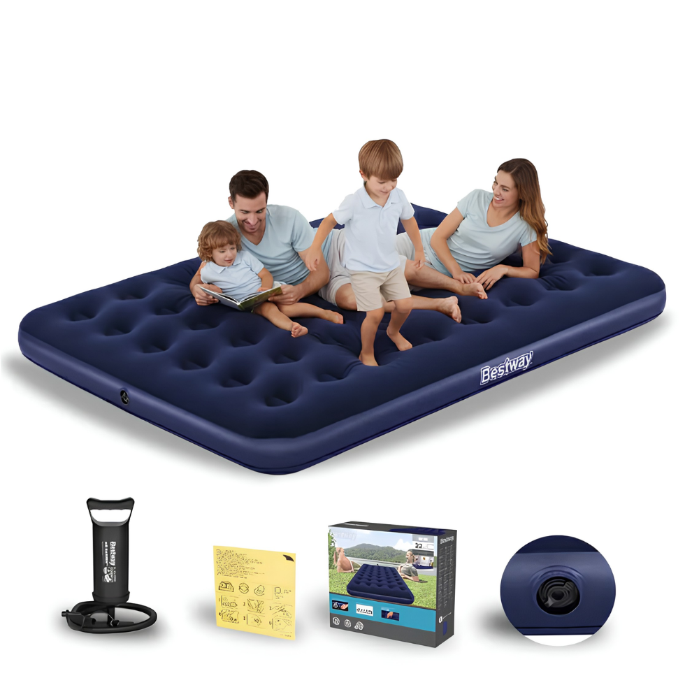 Colchão Inflável Casal Full 300kg com Bomba Manual Bestway