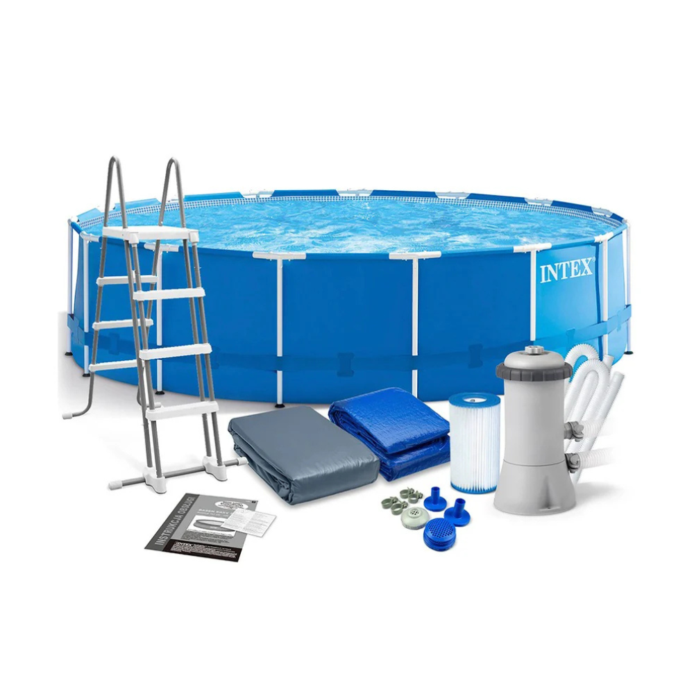 Piscina Circular de Armação de Metal Ultra 16.805 Litros com Bomba Filtro Intex