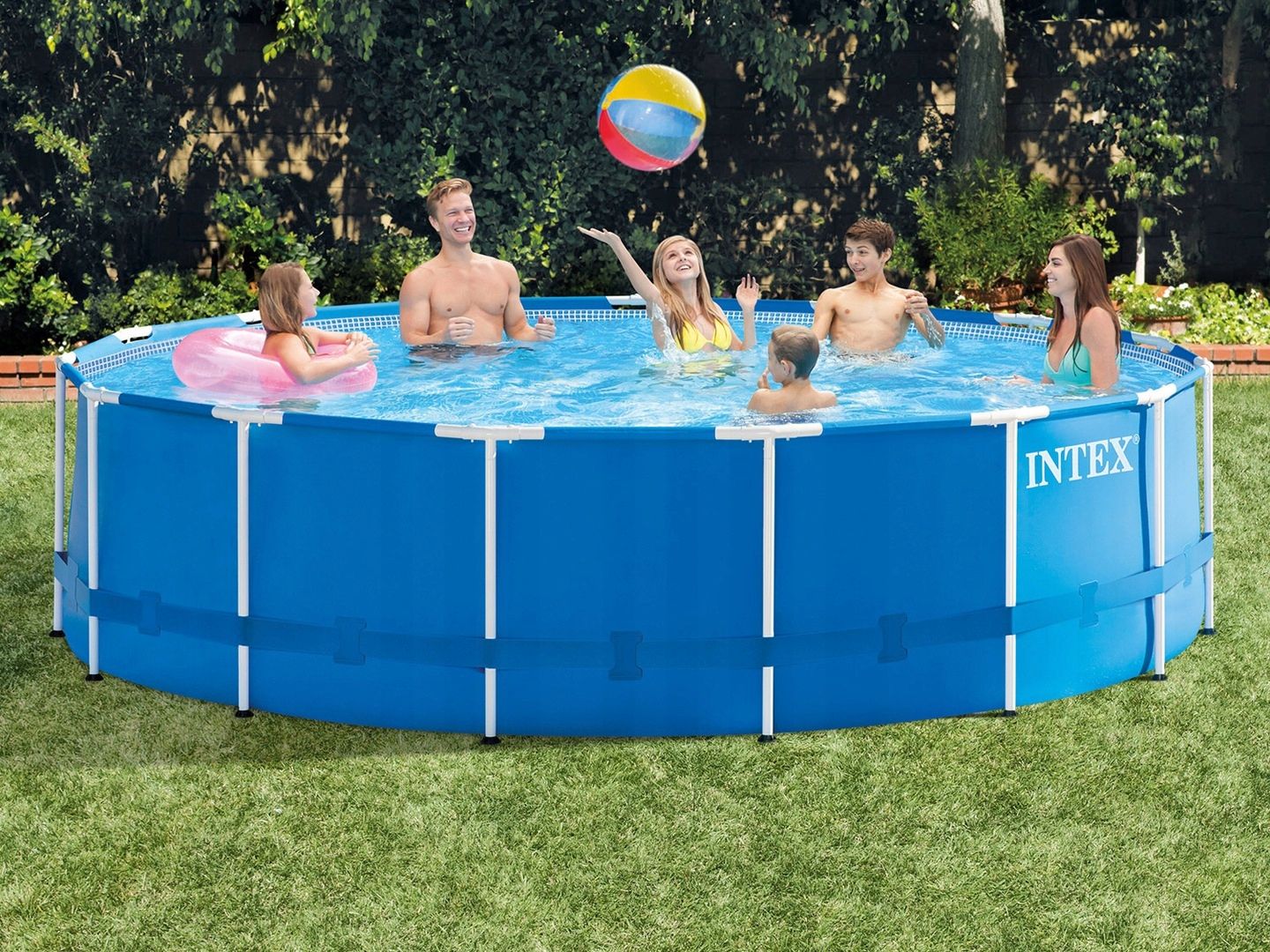 Piscina Circular de Armação de Metal Ultra 16.805 Litros com Bomba Filtro Intex