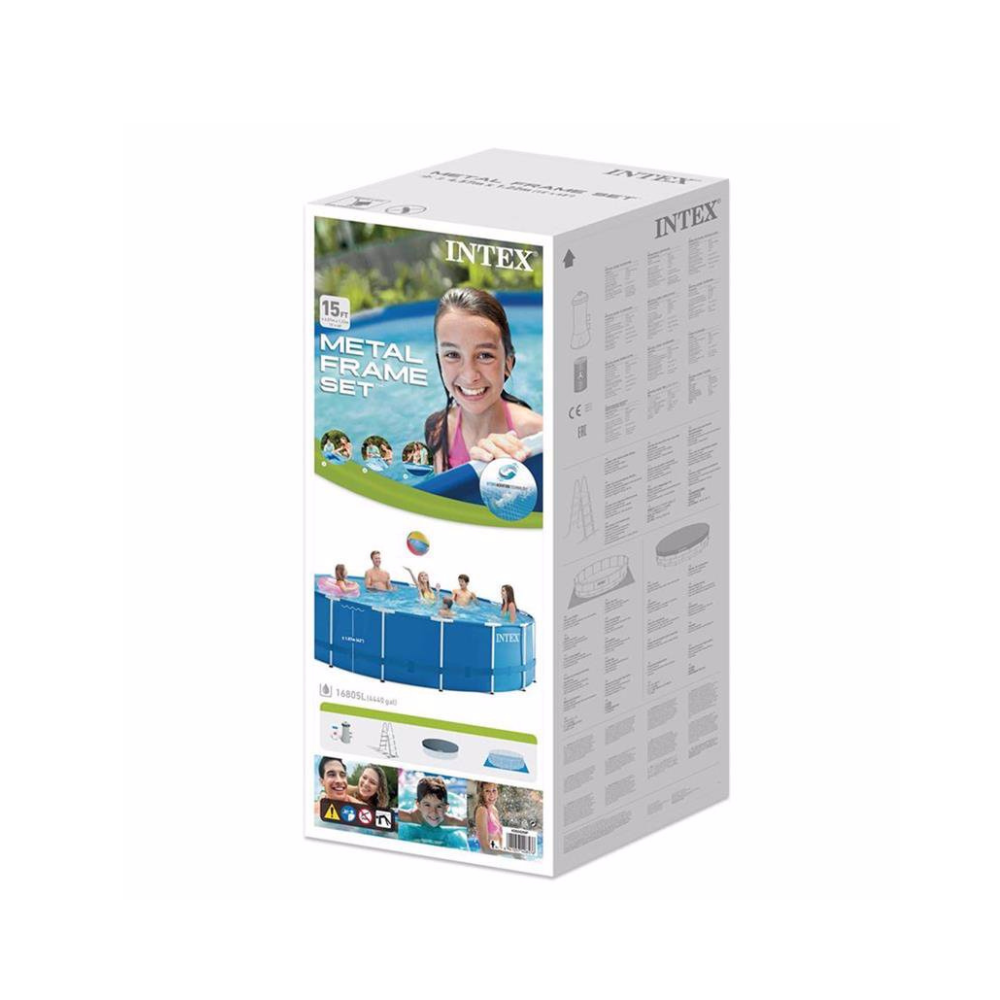 Piscina Circular de Armação de Metal Ultra 16.805 Litros com Bomba Filtro Intex