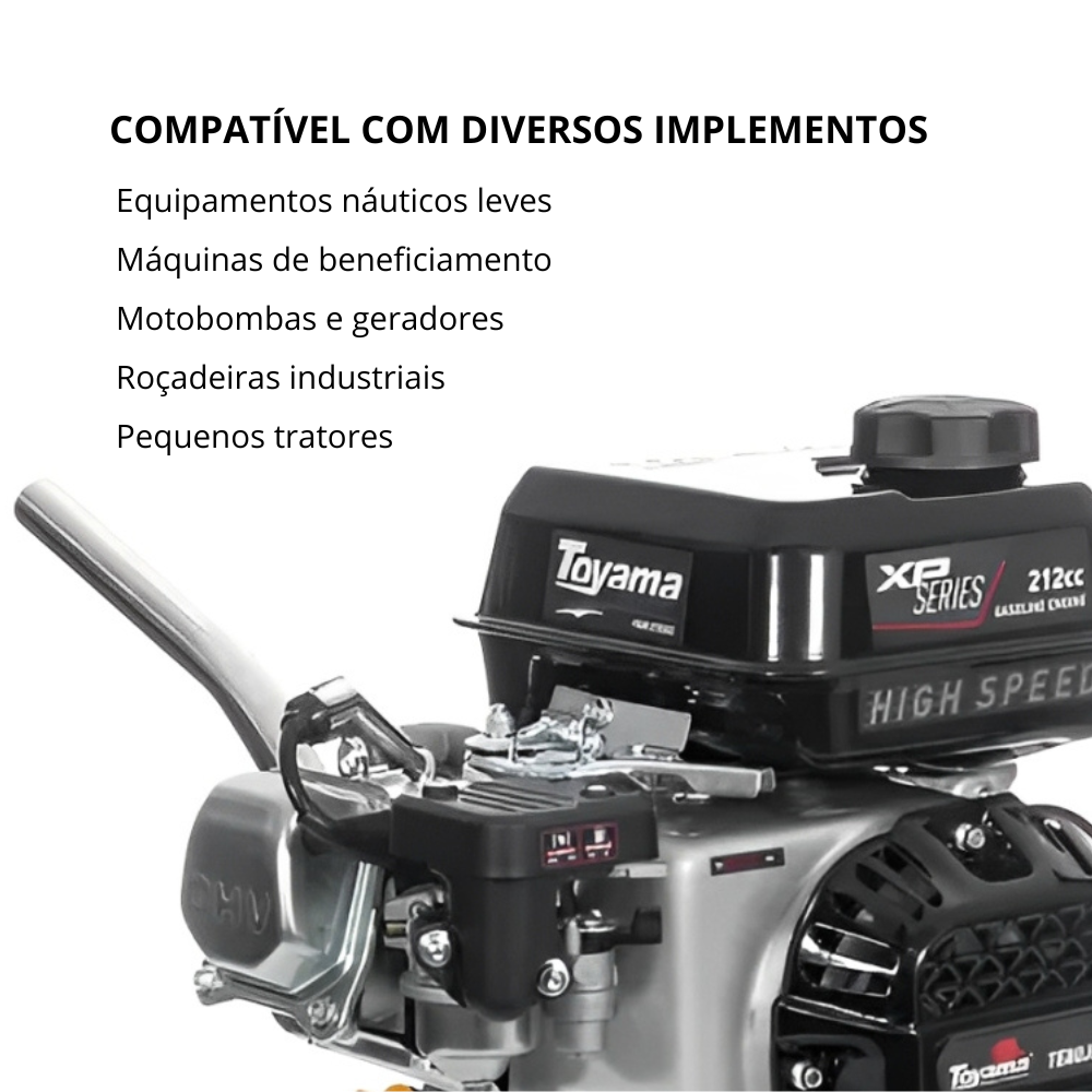 Motor Monocilíndrico a Gasolina Toyama TE80JET-HS-XP 212CC 8HP