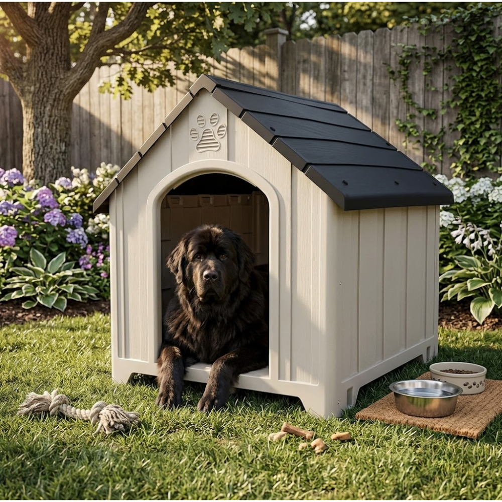 Casa Casinha para Cachorro Extra Grande Resistente Impermeável Fácil Montagem Syberflex