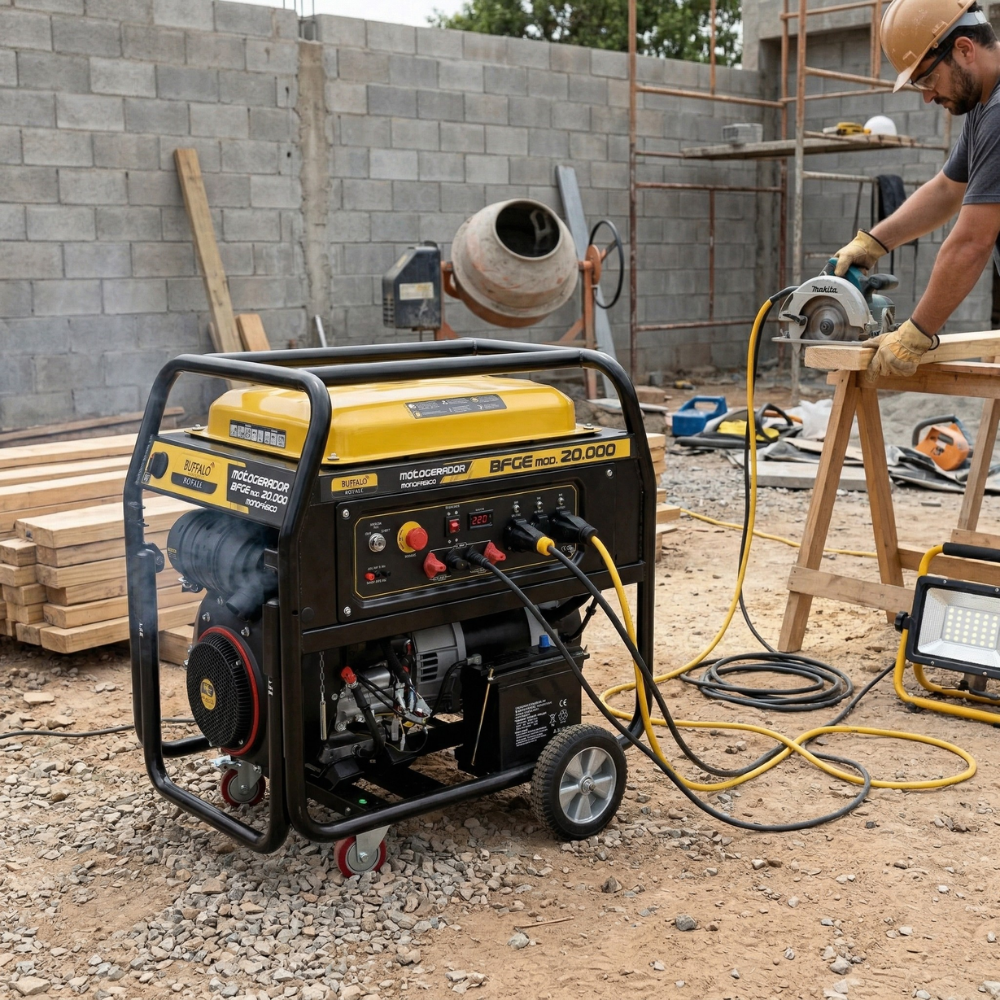 Gerador a Gasolina Partida Elétrica 35HP BFGE 20.000 19kVa Monofásico Buffalo