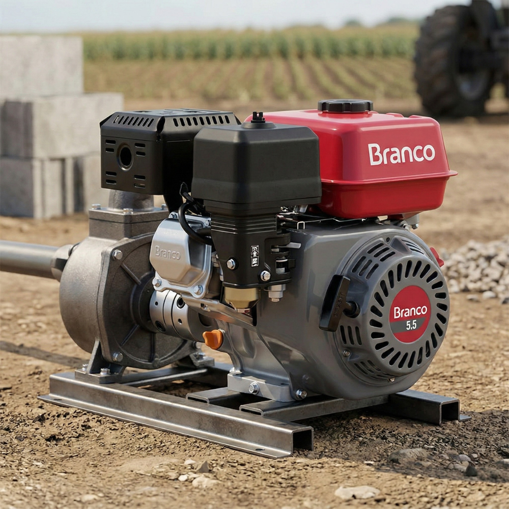 Motor à Gasolina Estacionário 4t 5,5cv B4t-5.5h - Branco Motores