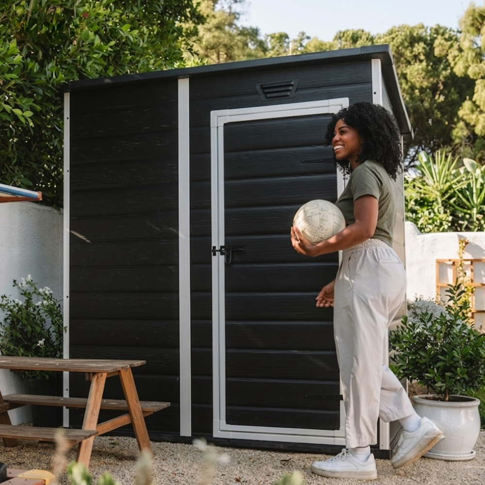 Depósito Organizador Multiuso Keter 6x4 Essential Armazem Externo Compacto e Resistente