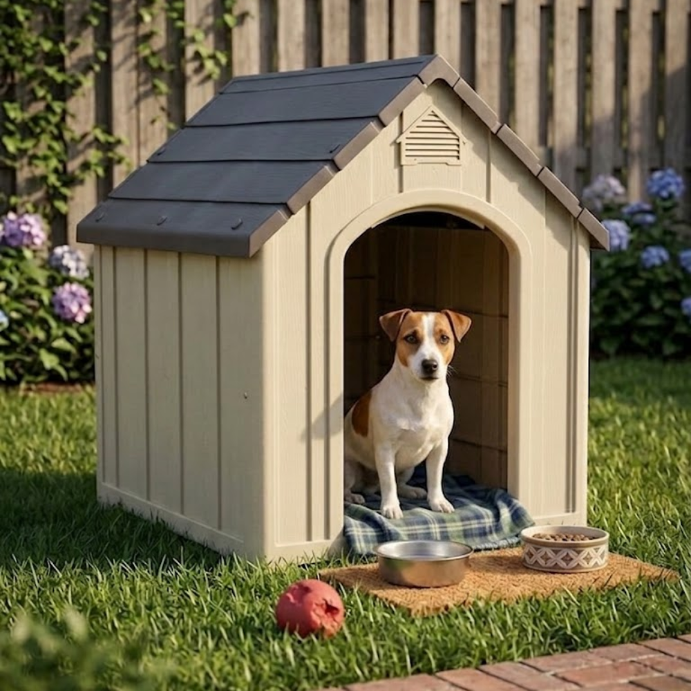 Casa Casinha para Cachorro Média Resistente Impermeável Fácil Montagem Syberflex