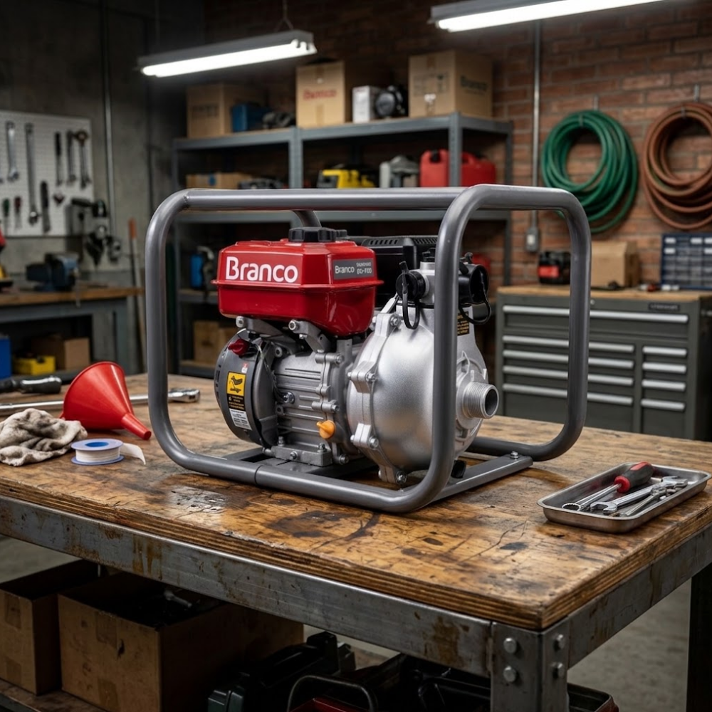 Motobomba Gasolina Centrífuga Branco B4T-712S 7.7Hp Alto MCA