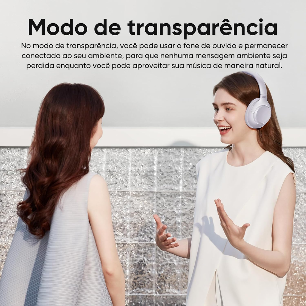 Fone de Ouvido Bluetooth QCY H3 ANC Hi-Res BH23H3A Violeta