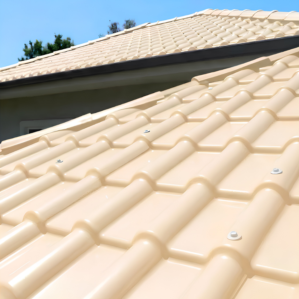 Telha PVC Plan Colonial Muke Tools Marfim 241x88cm 6 Ondas 1,5mm