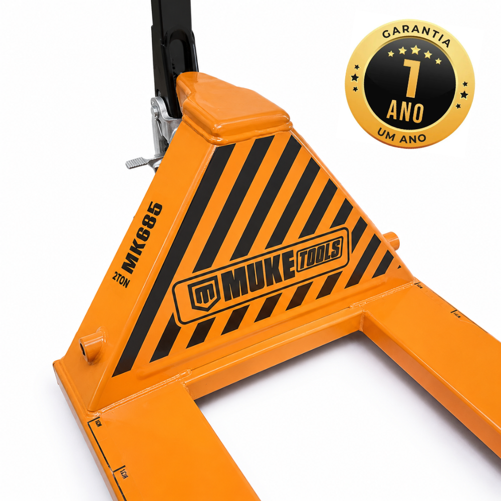 Transpalete Manual MK680 2000kg com Rodas Duplas de Nylon
