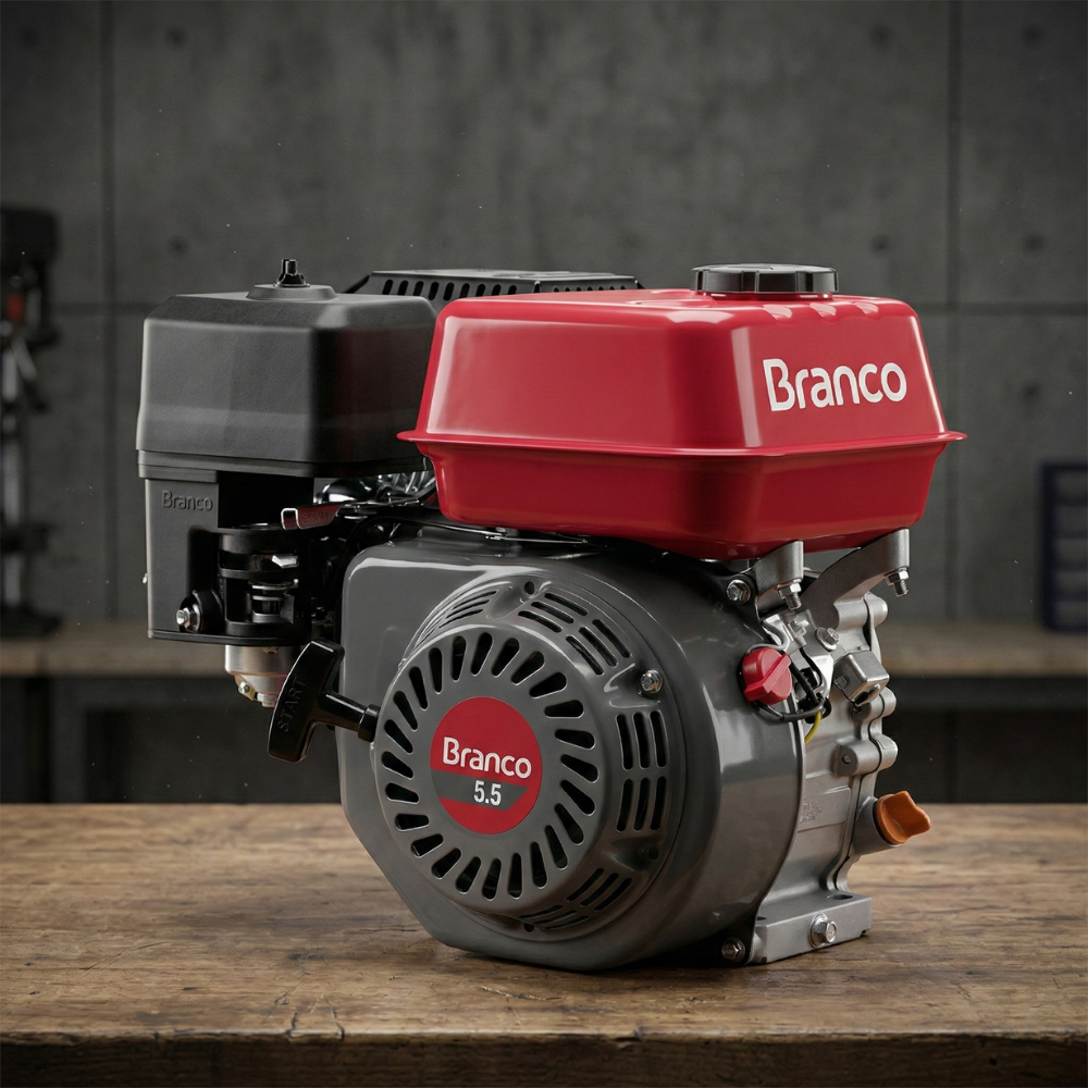 Motor à Gasolina Estacionário 4t 5,5cv B4t-5.5h - Branco Motores