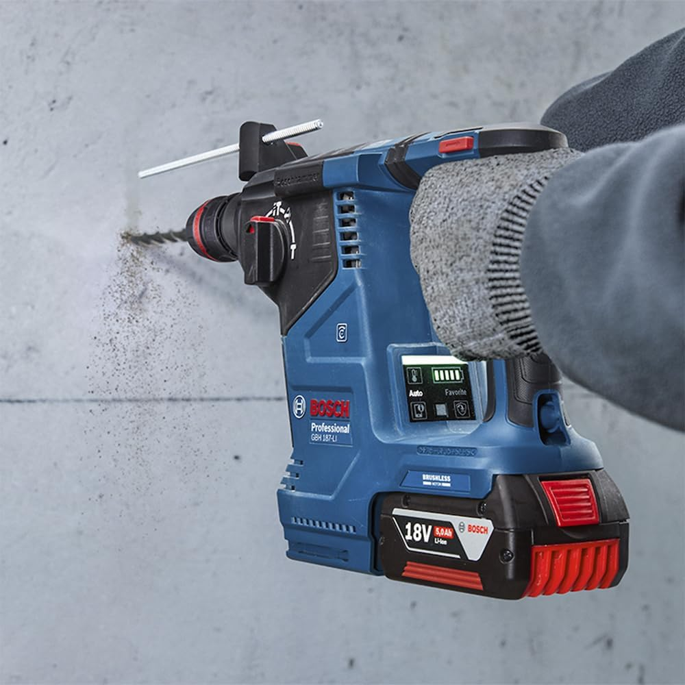 Martelete Rompedor a Bateria 18V GBH 187-LI Brushless SDS Plus Profissional Bosch