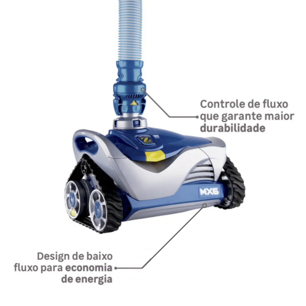 Robô Aspirador de Piscina Automático Zodiac MX6 Elite Hidráulico ? Limpeza Potente e Fácil Instalação