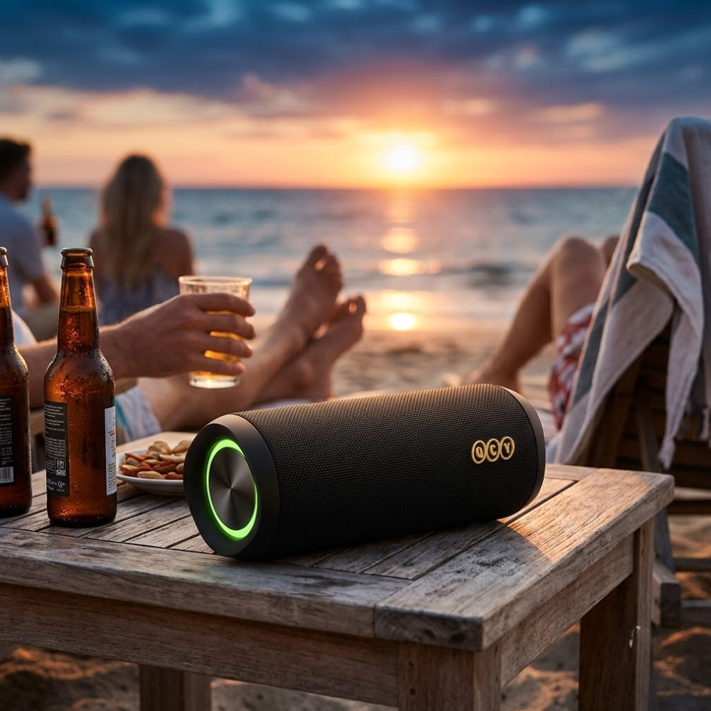 Caixa de Som Portátil Bluetooth QCY SP7 40W Stereo Sound IPX7