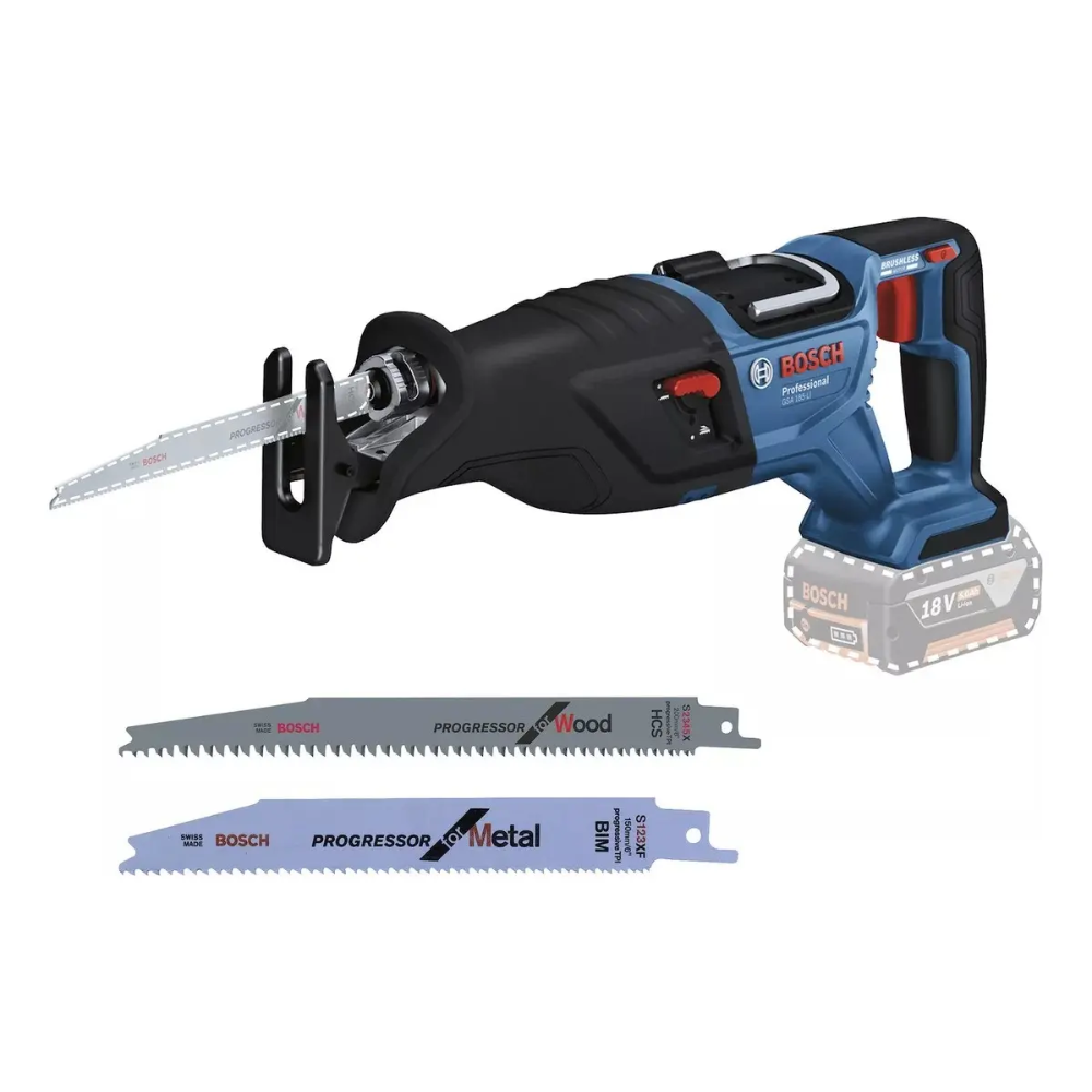 Serra Sabre Bosch GSA 185-LI 18V Brushless com Bateria 2Ah e Carregador