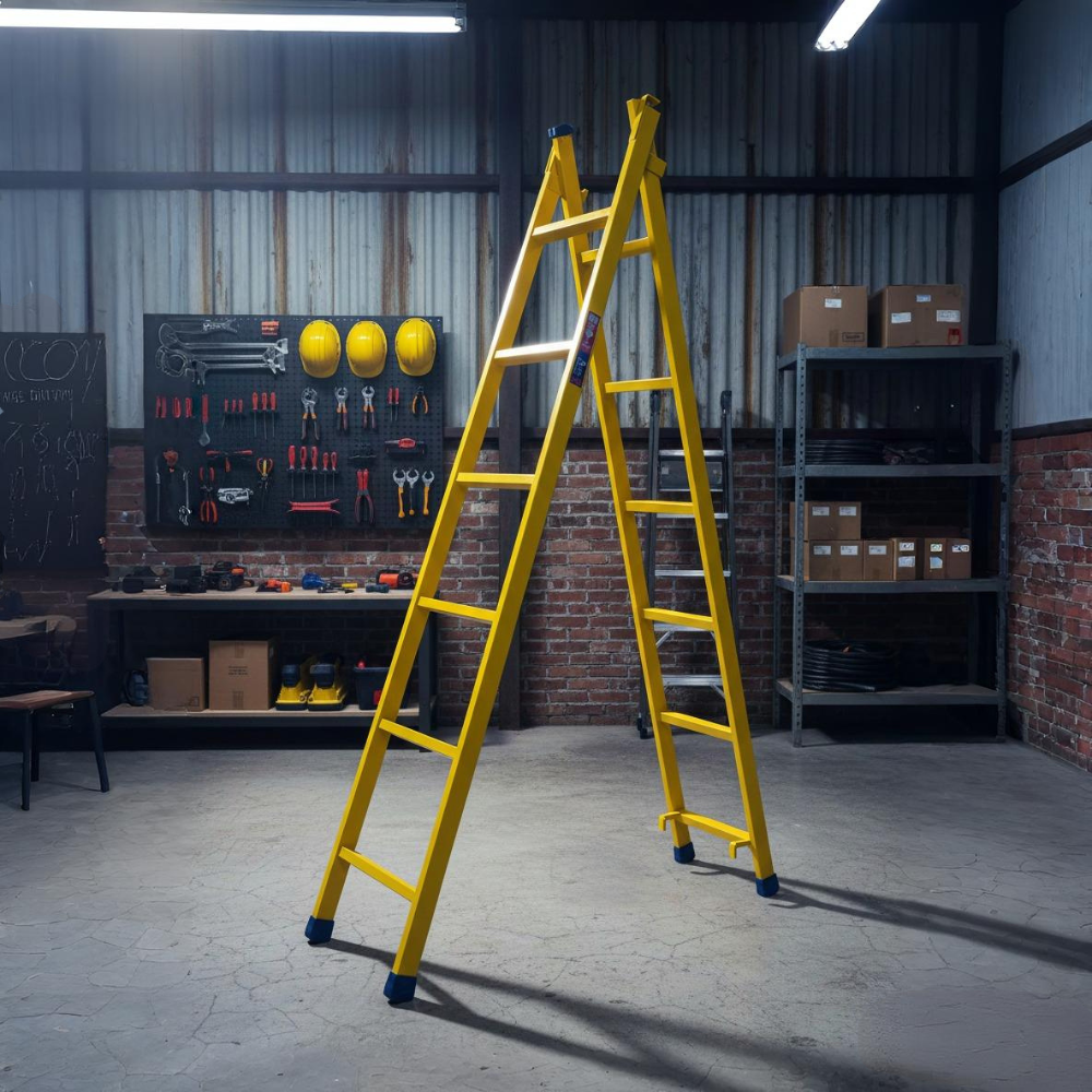 Escada Extensiva 6/12 Degraus 3 metros  Multifuncional 3 em 1 em Aço