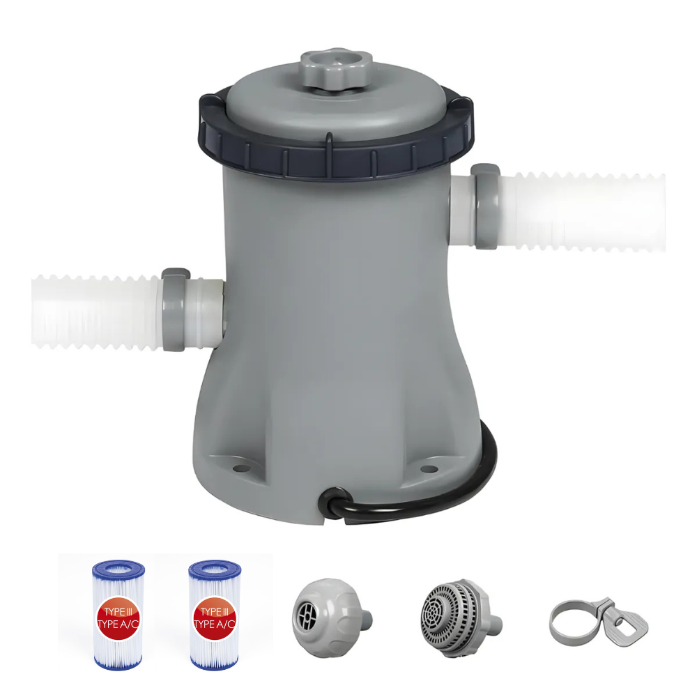 Kit Piscina Estruturada 6473L 3,66m Bestway Completa + Filtro 127V, Capa e Lona