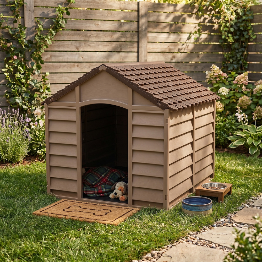 Casinha para Cachorro Extra Grande Anti UV Impermeável Fácil Montagem Starplast