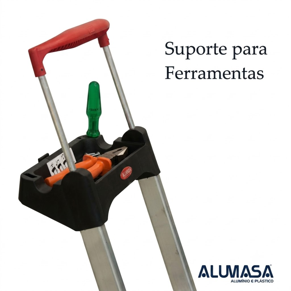 Escada Doméstica de Alumínio Comfort 7 Degraus Alumasa