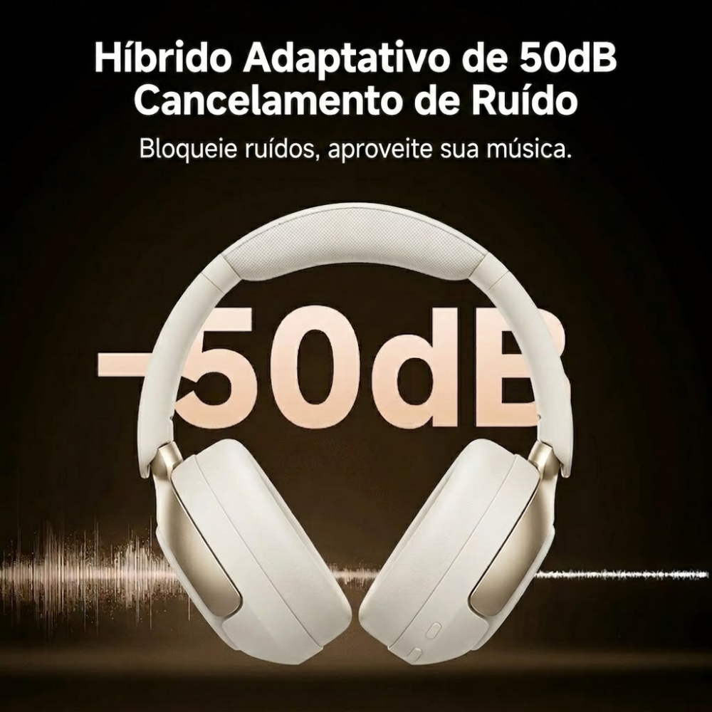 Fone de Ouvido Headphone Bluetooth QCY H3 Pro ANC 50dB LDAC BH24H3B 55h