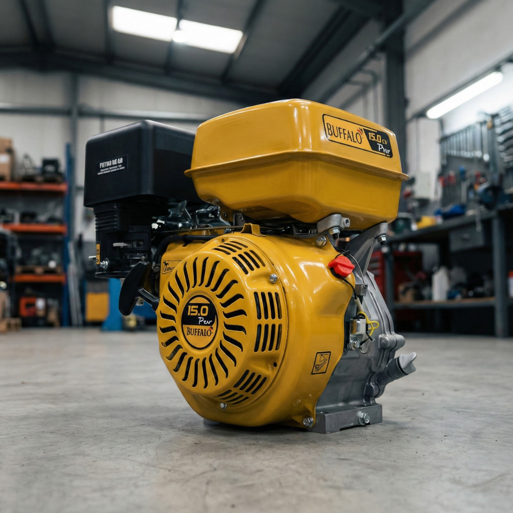 Motor Estacionário Gasolina Partida Elétrica BFGE 15HP/15CV 4T 420CC Buffalo