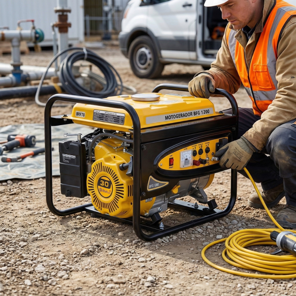 Gerador à Gasolina Partida Manual 1,1 kVA 110/220V BFG1200 Monofásico Buffalo