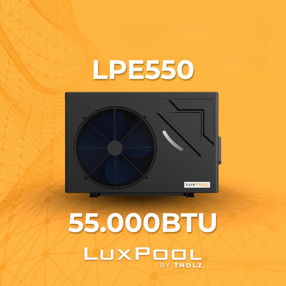 Bomba Trocador De Calor LPE550 Inverter 55.000 BTUs Aquecedor Piscinas Ate 55.000 Litros Wi-Fi