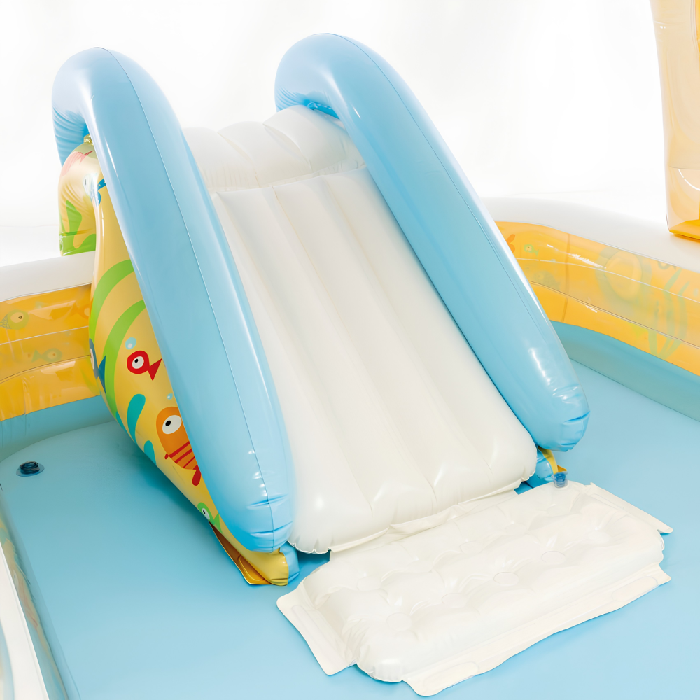 PISCINA INFANTIL PLAYGROUND CENTRO AQUÁTICO SUBMARINO 350 LITROS COM ESCORREGADOR