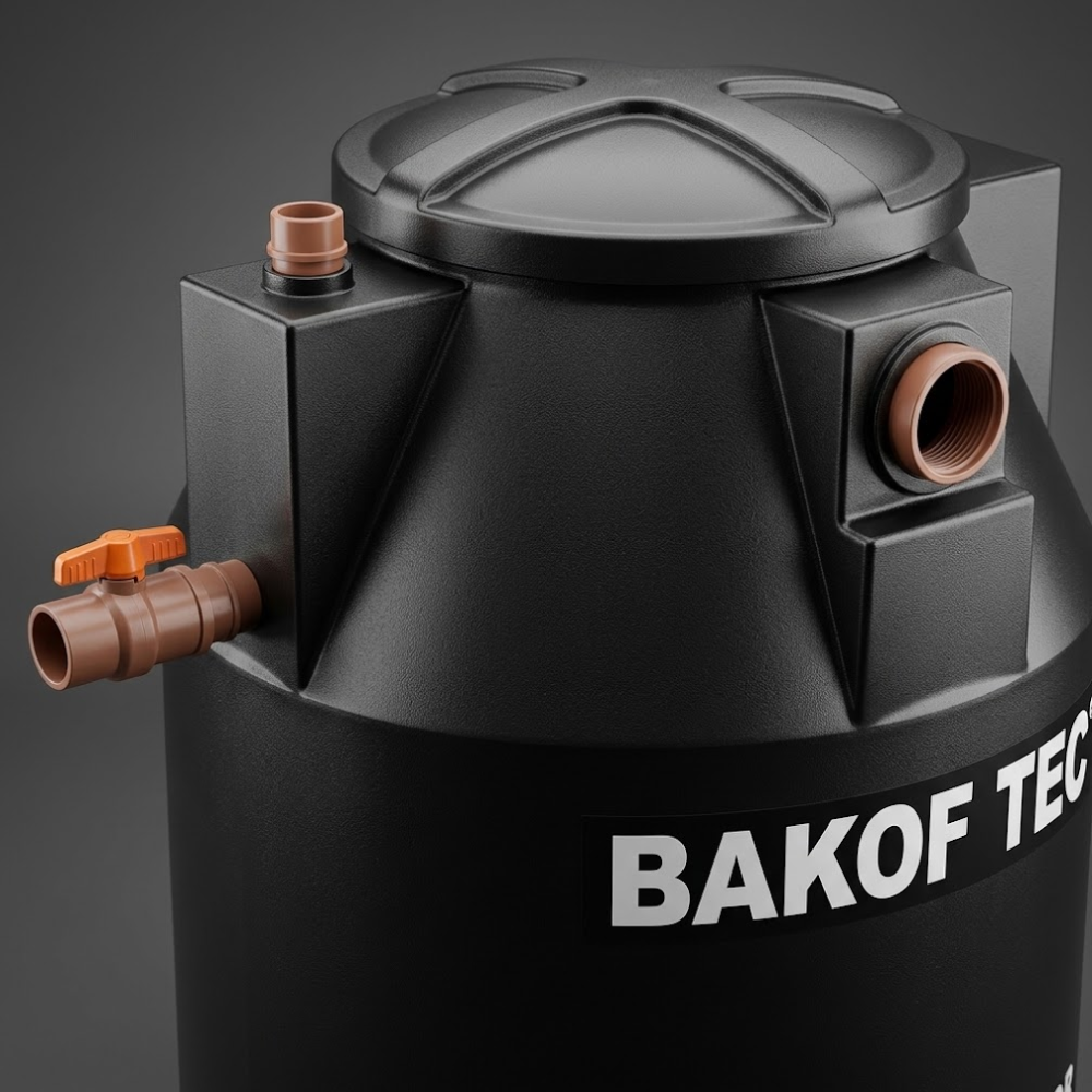FOSSA SEPTICA BIODIGESTOR PARA ESGOTO 700/ DIA BAKOF PRETO