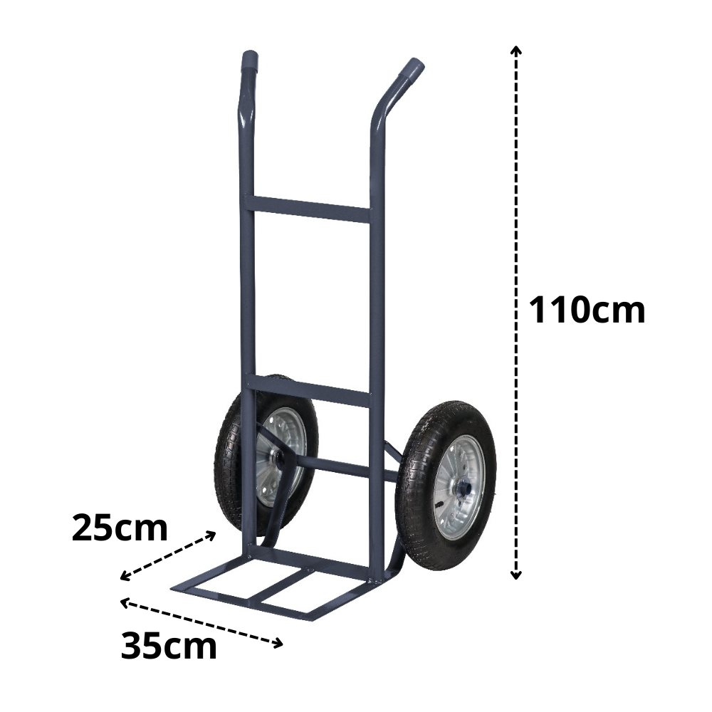 Carrinho Carro de Carga 150kg 2 Rodas Pneu com Câmara Muke Tools