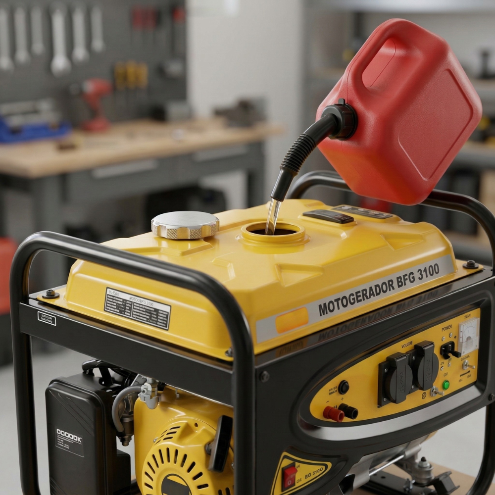 ERADOR À GASOLINA PARTIDA MANUAL 3,1 KVA 110/220V BFG3100 MONOFÁSICO BUFFALO