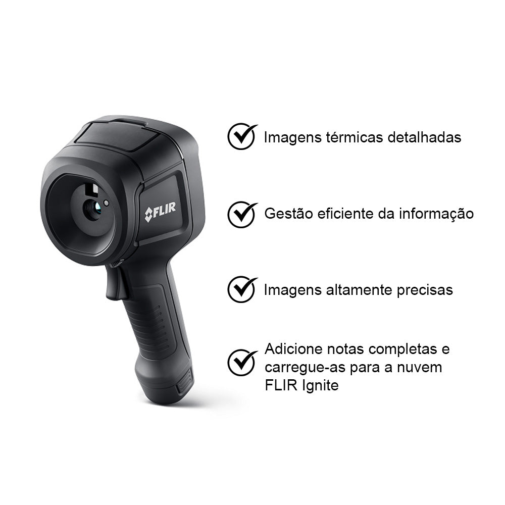 Câmera Termográfica Infravermelho com Maleta Flir E5 Pro 19.200 Pixels Nuvem Ignite