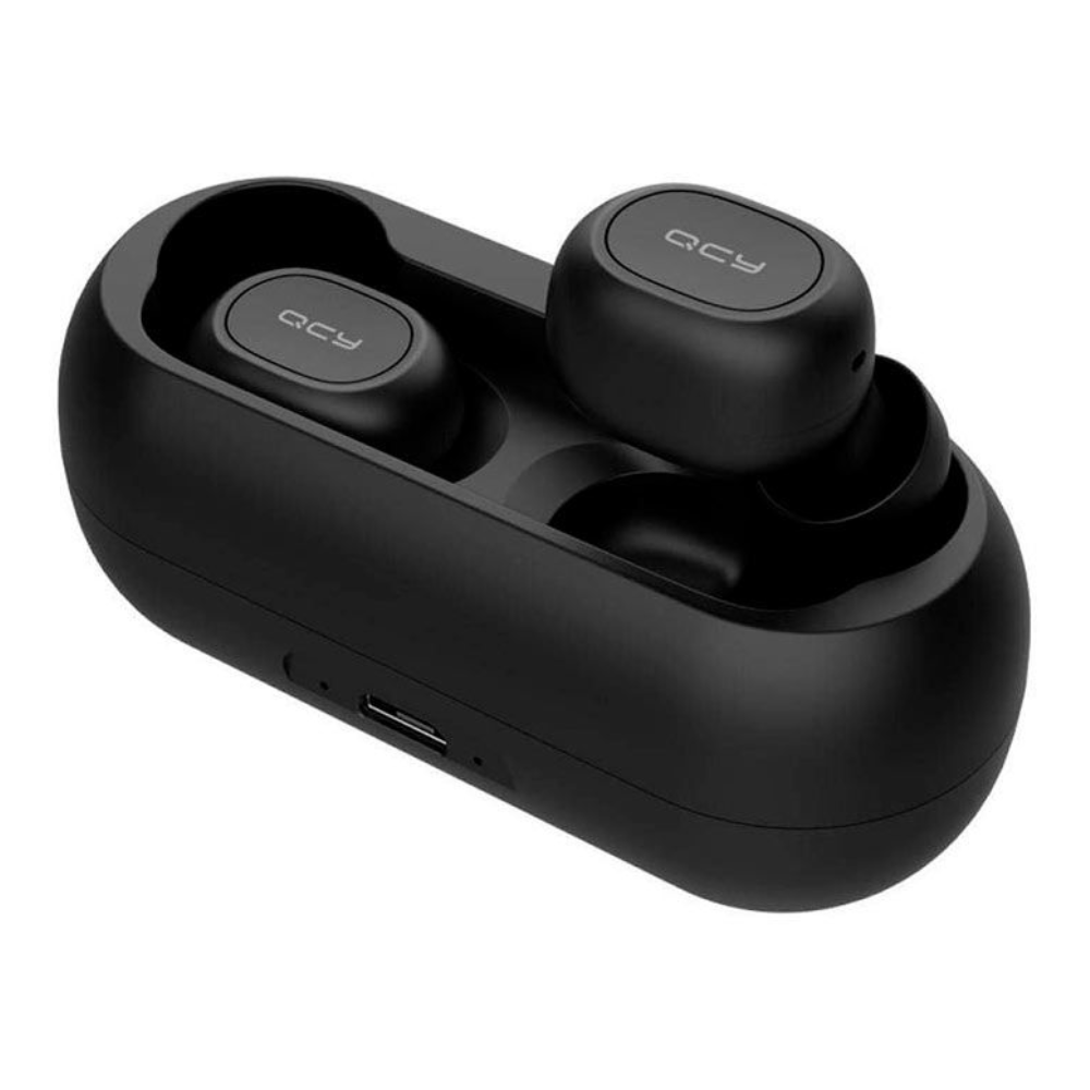 Fone de Ouvido Bluetooth QCY T1C IN2012 TWS com Microfone Preto