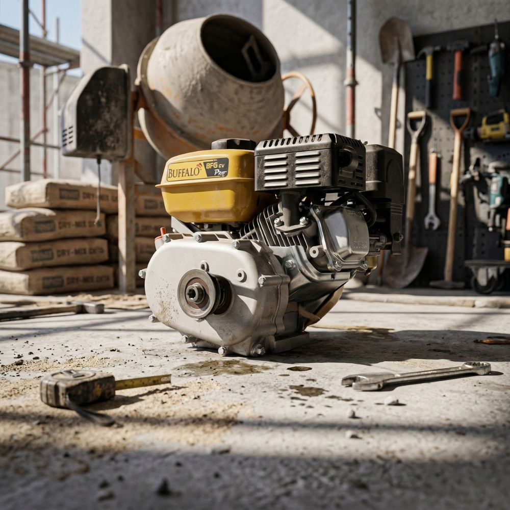 Motor Gasolina Estacionário BFG6.5CV 4T Estacionário Partida Manual com Embreagem e Redutor Buffalo